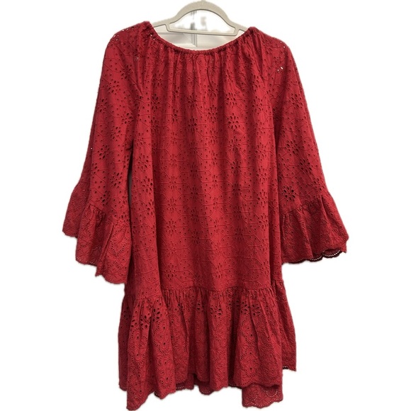 NWT Sundance Women’s Moray Cover-up Dress Red Eyelet Size M - Picture 5 of 7